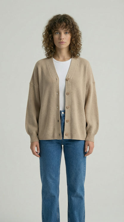 Beige Knitted cardigan