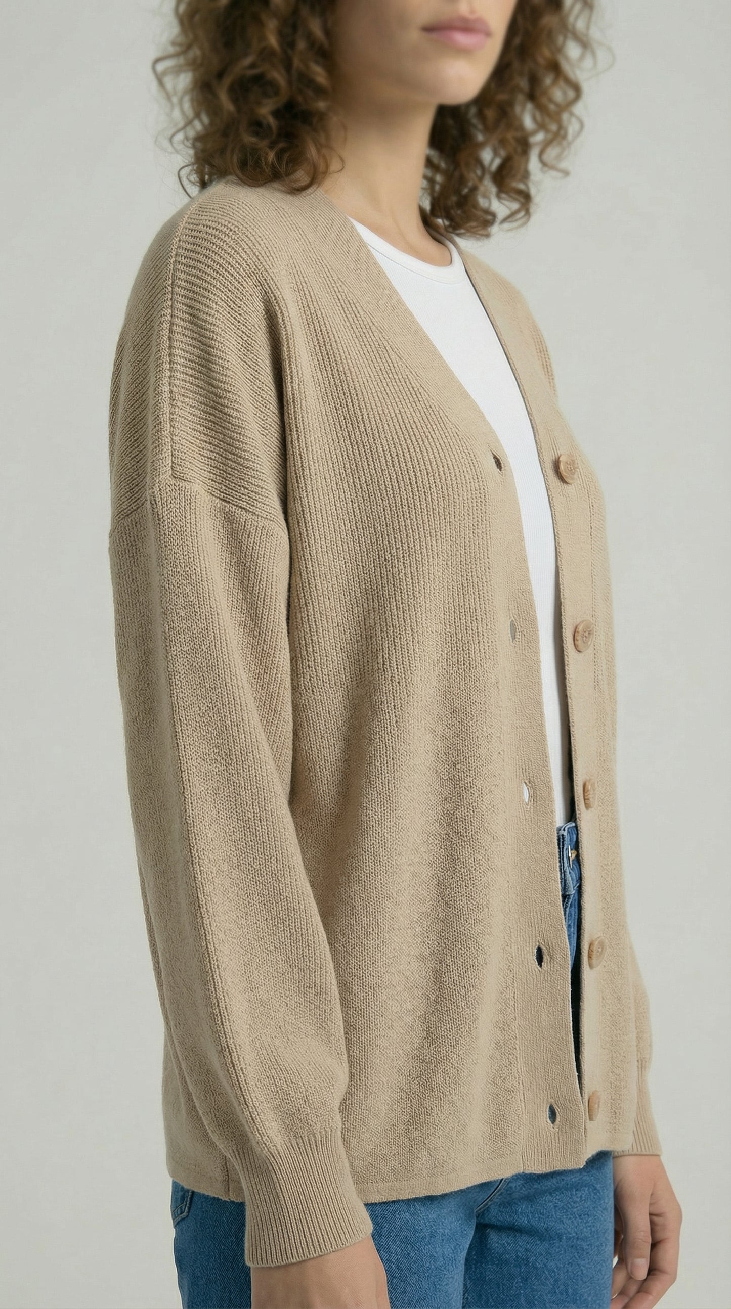Beige Knitted cardigan