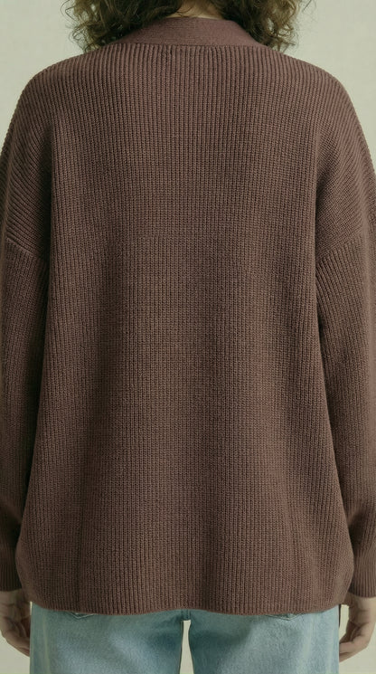 Chocolate Brown Knitted cardigan